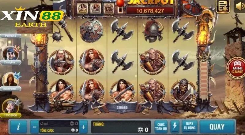 Quay Hũ Barbarian Nổ Hũ Cực Tê Tại Xin88 3 Xin88 hướng dẫn chơi quay hũ Barbarian Nudge Slot chi tiết